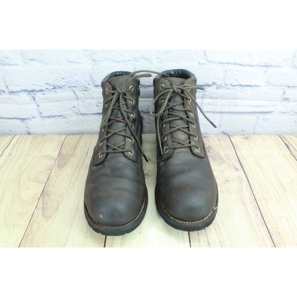 LL Bean Bucksport Boots Work Plain Toe Oiled Leather Brown Size 9.5 M main image 6